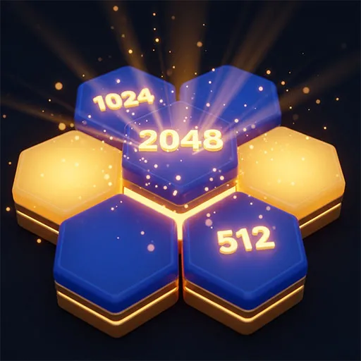Hexa Merge 2048: ألغاز الأرقام السداسية المجانية للأطفال