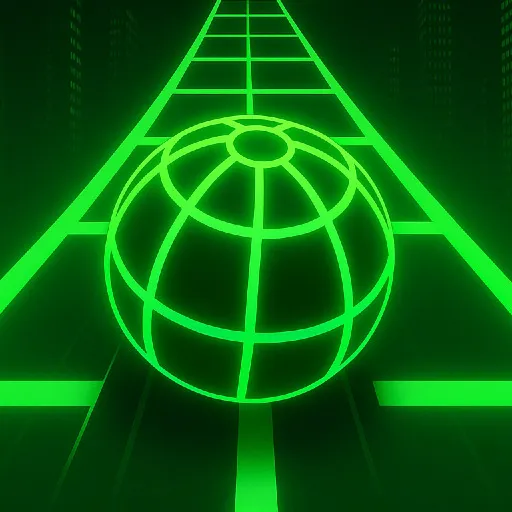 لعبة كرة النيون المنحدرة: تحدي أركيد ثلاثي الأبعاد لا نهائي