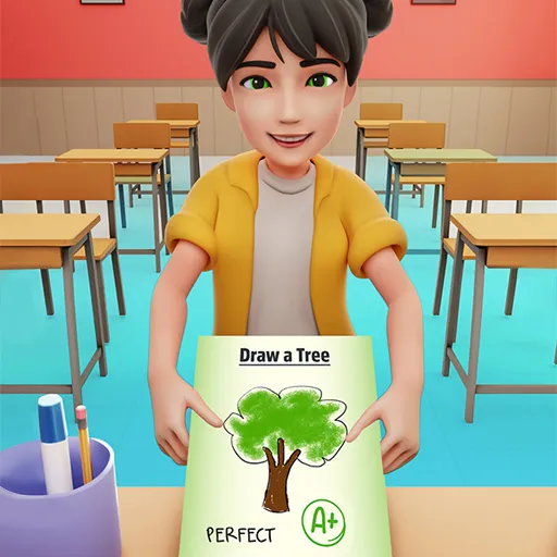 محاكي المعلم: قصص المدرسة - لعبة إثارة وإدارة طلاب